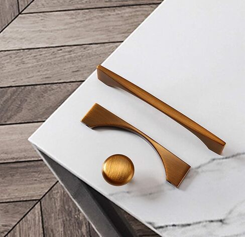 Cabinet Handles Drawer Kitchen Cupboard Pull Bedroom Furniture Handle Door knobs for wardrobes(Black Gold Yellow,Hole Distance 96mm) in Saudi Arabia