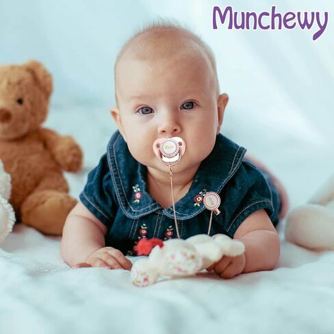 Personalized Pacifier with Name, Bling Gold Pacifier Clip Set with Gift Box Greeting Card, Glitter Crystal Luxurious Soother Dummy Ideal Gift for Boys Baby Shower Newborn Photography(Gold) in Kuwait