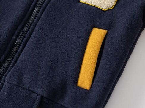 Irsutey Baby Boy Girls Varsity Jacket Contrast Color Baseball Jacket Kid Mock Neck Full Zip Up Fall Warm Outwear Coat in Saudi Arabia
