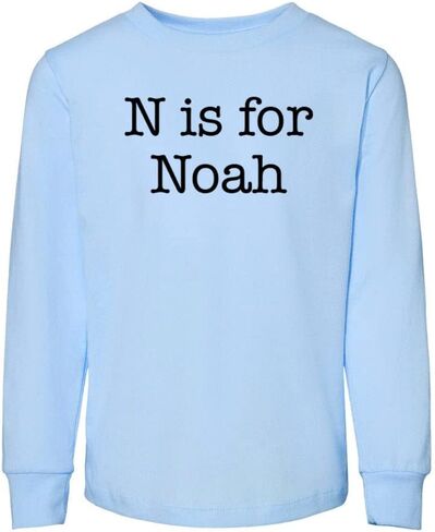 N is for Noah Toddler Kids Long Sleeve T-Shirt in Saudi Arabia