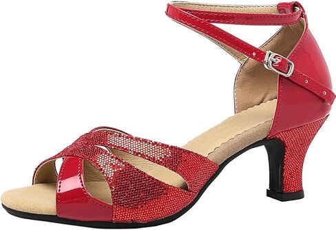 Women's Girls 2.2'' Heel Latin Dance Shoes Ballroom Salsa Tango Practice Performance Dance Shoes in Saudi Arabia