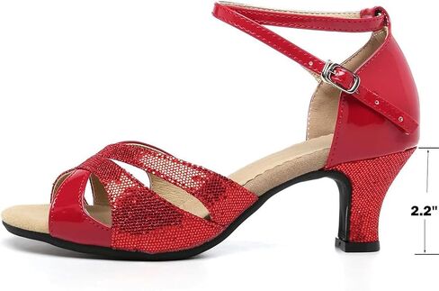 Women's Girls 2.2'' Heel Latin Dance Shoes Ballroom Salsa Tango Practice Performance Dance Shoes in Saudi Arabia