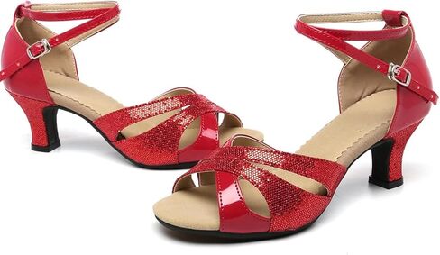 Women's Girls 2.2'' Heel Latin Dance Shoes Ballroom Salsa Tango Practice Performance Dance Shoes in Saudi Arabia