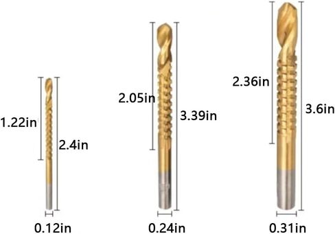 Step Drill Bit Set,Countersink Metal Drill Bit Set for Steel Drill Attachments, 6-Piece Titanium-Coated Drill bit Set (4-20/4-12/3-12mm, 3/6/8mm) for Masonry Concrete Brocas Metal Wood in Saudi Arabia