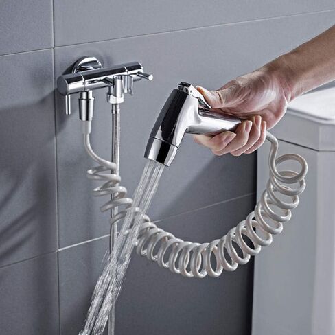 مجموعة أدوات رش يدوية، مجموعة أدوات رش حفاضات قماشية - صمام زاوية نحاسي بالكامل، فوهة معززة، مسدس رش المرحاض، مجموعة رفيق تنظيف المرحاض، مرفق الدش in Kuwait