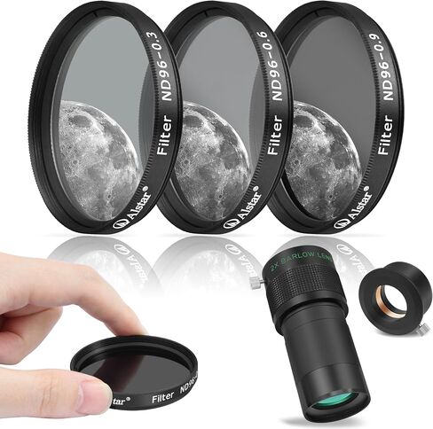 Alstar 2 inch ED 2X Barlow Lens - Bundle with - 2" Telescope Moon Filter Kit in Saudi Arabia