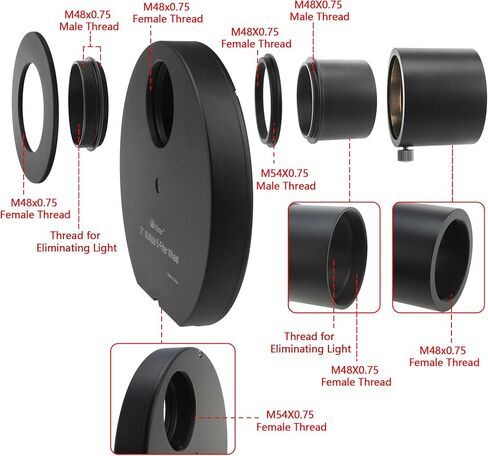 Alstar 2 inch ED 2X Barlow Lens - Bundle with - 2" Multiple 5-Position Filter Wheel in Saudi Arabia