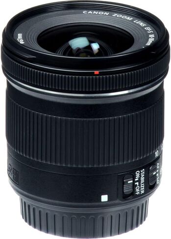 Canon EF-S 10-18mm f/4.5-5.6 is STM Lens | Ultra-Wide Angle Zoom with Image Stabilization & Quiet Autofocus | Great for Travel & Landscape Photography (9519B002) + Shoulder Bag + 64GB Card in Saudi Arabia