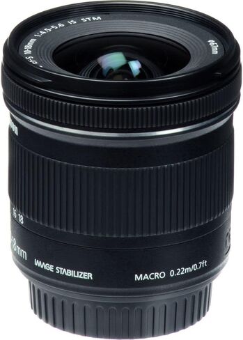 Canon EF-S 10-18mm f/4.5-5.6 is STM Lens | Ultra-Wide Angle Zoom with Image Stabilization & Quiet Autofocus | Great for Travel & Landscape Photography (9519B002) + Shoulder Bag + 64GB Card in Saudi Arabia