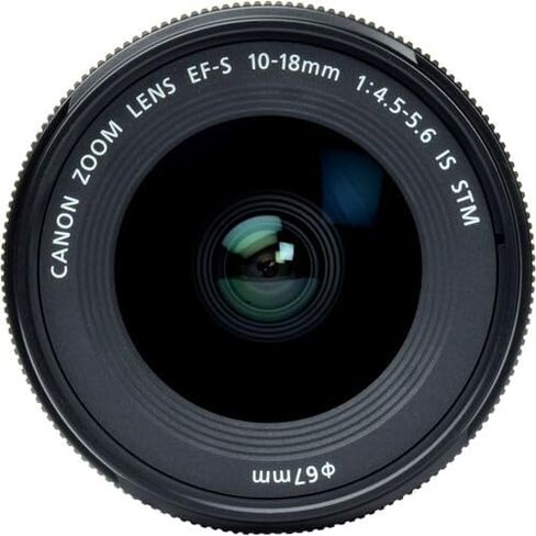 Canon EF-S 10-18mm f/4.5-5.6 is STM Lens | Ultra-Wide Angle Zoom with Image Stabilization & Quiet Autofocus | Great for Travel & Landscape Photography (9519B002) + Shoulder Bag + 64GB Card in Saudi Arabia
