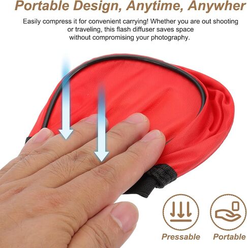 PATIKIL 3.5" x 2.4" Soft Mini Flash Diffuser Cap, 4 Pack Universal Elastic Flash Diffuser Cover for DSLR Camera Flashlight, White, Yellow, Red, Blue in Saudi Arabia