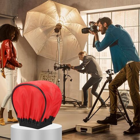 PATIKIL 3.5" x 2.4" Soft Mini Flash Diffuser Cap, 4 Pack Universal Elastic Flash Diffuser Cover for DSLR Camera Flashlight, White, Yellow, Red, Blue in Saudi Arabia