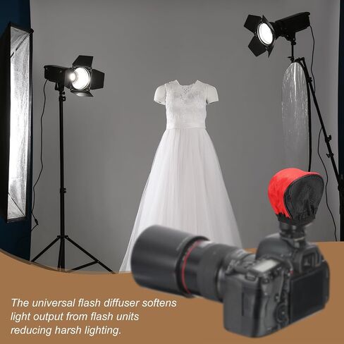 PATIKIL 3.5" x 2.4" Soft Mini Flash Diffuser Cap, 4 Pack Universal Elastic Flash Diffuser Cover for DSLR Camera Flashlight, White, Yellow, Red, Blue in Saudi Arabia