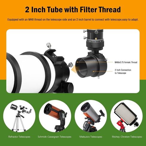 Astromania Off-Axis Guider with Micro-Focusing - for Successful Astronomy Photos Without A Guide Scope - Bundle with - Telescope Eyepiece 25mm Plossl 1.25 Inch in Saudi Arabia