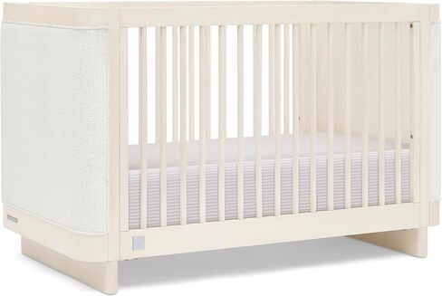 Delta Children babyGap Callie 4-in-1 Upholstered Crib - Greenguard Gold Certified, Antique White/White Boucle in Saudi Arabia