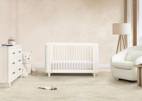 Delta Children babyGap Callie 4-in-1 Upholstered Crib - Greenguard Gold Certified, Antique White/White Boucle in Saudi Arabia