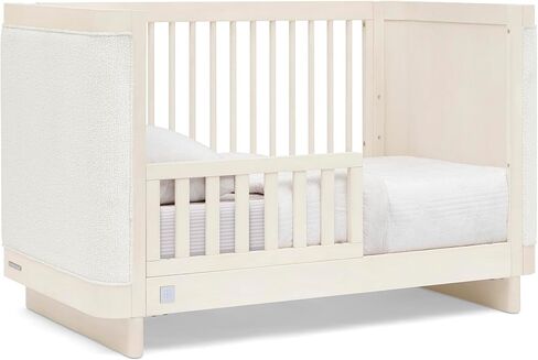 Delta Children babyGap Callie 4-in-1 Upholstered Crib - Greenguard Gold Certified, Antique White/White Boucle in Saudi Arabia