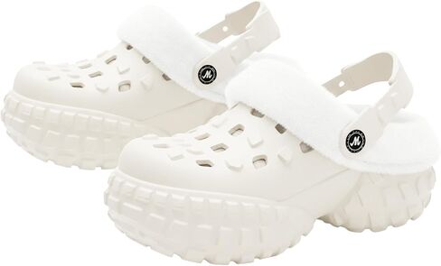 Slippers for Women Men - Waterproof Outdoor Garden Clogs with Non-Slip Sole, Warm Fleece Lined Winter Unisex House Shoes for Indoor Outdoor Comfort in Saudi Arabia