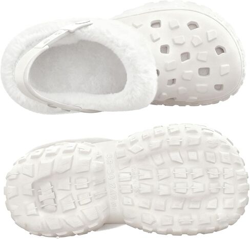 Slippers for Women Men - Waterproof Outdoor Garden Clogs with Non-Slip Sole, Warm Fleece Lined Winter Unisex House Shoes for Indoor Outdoor Comfort in Saudi Arabia