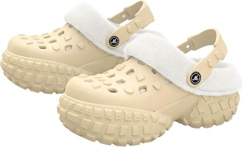 Slippers for Women Men - Waterproof Outdoor Garden Clogs with Non-Slip Sole, Warm Fleece Lined Winter Unisex House Shoes for Indoor Outdoor Comfort in Saudi Arabia