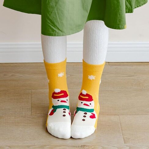 Kids Christmas Socks 5 Pairs Toddler Crew Christmas Xmas Socks for Baby Holiday Winter Warm for Boys/Girls in Kuwait