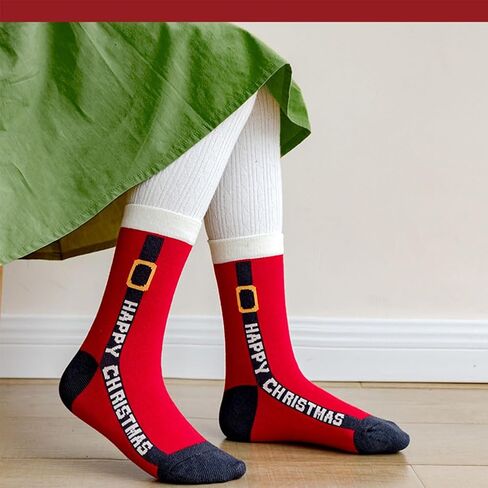 Kids Christmas Socks 5 Pairs Toddler Crew Christmas Xmas Socks for Baby Holiday Winter Warm for Boys/Girls in Kuwait