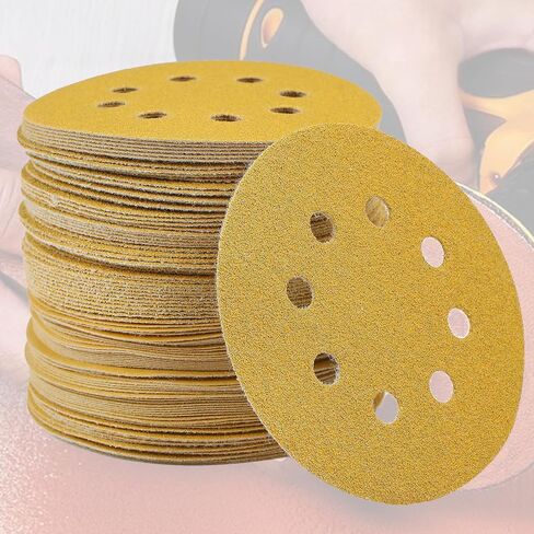 40 PCS 5 Inch 8 Hole Hook & Loop Sanding Discs - 60 to 320 Grits for Random Orbital Sander, Self-Adhesive Sandpaper in Saudi Arabia