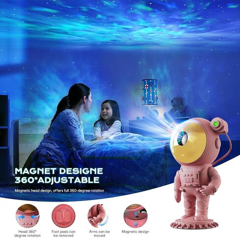 Astronaut Projector, LED Starry Sky Galaxy Projector, Night Light with Remote Control & Timer, Star Light Projector with Nabula Christmas Gift for Kids Adult for Bedroom, Room Decor, Party in Saudi Arabia