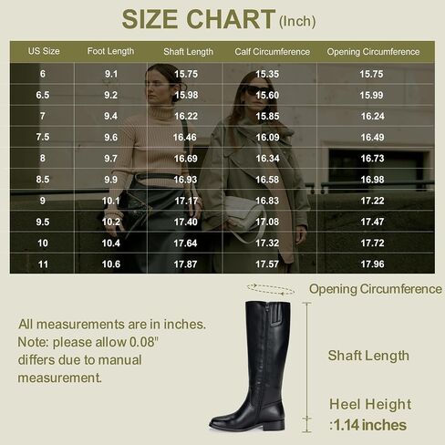 Vepose Women's Tall Knee High Square Toe Riding Boots, Low Block Heel | Minimal Dressy tall boots with a clean shaft, full side zipper for office, fall, daily city outfits in Kuwait