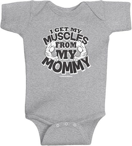 بدلة الأطفال الرضع من Threadrock I Get My Muscles from My Mommy Infant in Kuwait