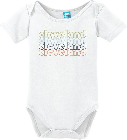 Sod Uniforms Cleveland Ohio Retro Printed Infant Bodysuit Baby Romper in Saudi Arabia