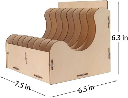 VYES 10-Tier Wooden Sandpaper Organizer Holder for 5 Inch Sanding Discs, Sandpaper Storage Rack with Labels (Sandpaper Not Included) (5 inch) in Saudi Arabia