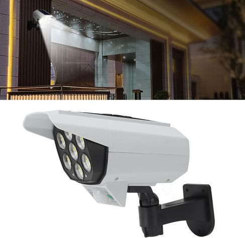 Fake Surveillance Security Solar Light LED High Brightness Simulation Dummy Camera Monitoring Street Lamp IP64 ABS Material Solar Powered Motion Activated for Outdoor Garden Gate in Saudi Arabia