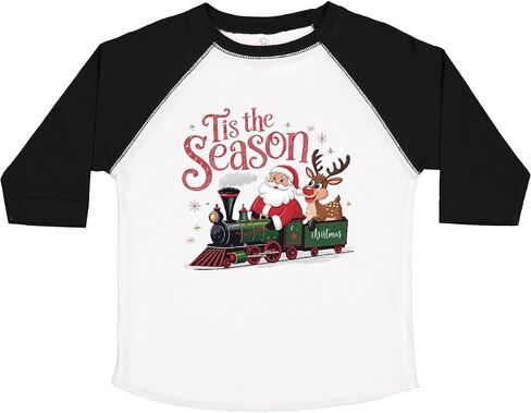 inktastic Tis The Season Christmas Train Toddler T-Shirt in Saudi Arabia