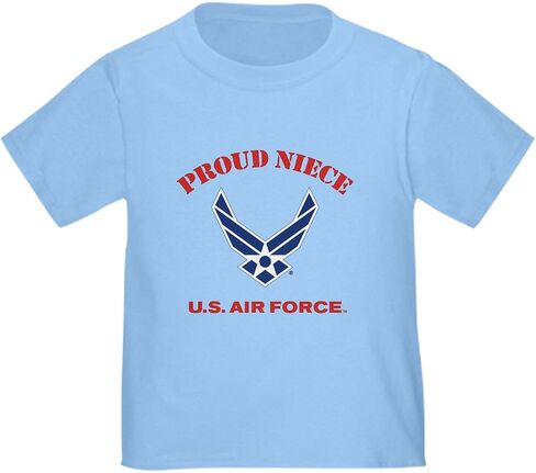 تي شيرت CafePress Proud US Air Force Niece للأطفال الصغار تي شيرت لطيف برسومات للأطفال الصغار، 100% قطن in Saudi Arabia