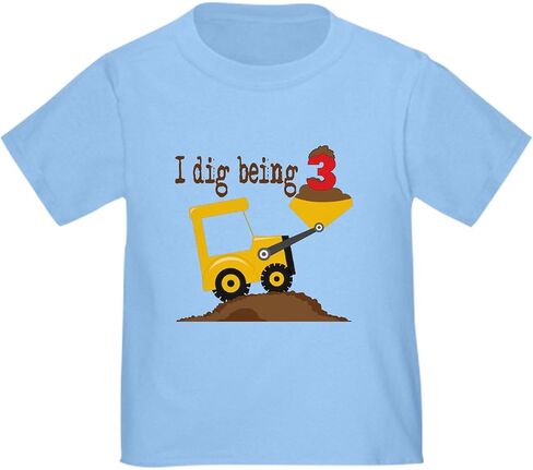 CafePress I Dig Being 3 T Shirt Cute Toddler Graphic Tee, 100% Cotton in Saudi Arabia