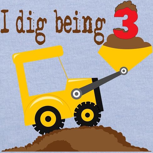 CafePress I Dig Being 3 T Shirt Cute Toddler Graphic Tee, 100% Cotton in Saudi Arabia