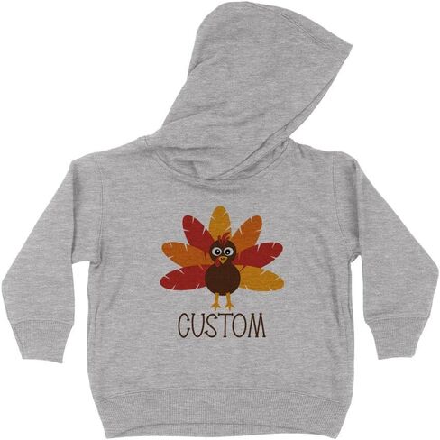 Custom Thanksgiving Turkey Kids Name Personalized Kids Hoodie Sweatshirt Toddler in Saudi Arabia