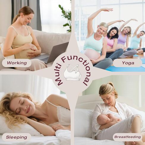 3 Pack Nursing Bras for Breastfeeding, Seamless Maternity Bras for Pregnancy Support Nursing Sports Bra for Yoga in Saudi Arabia