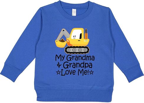 inktastic Grandma and Grandpa Love Me Boys Truck Toddler Sweatshirt in Saudi Arabia