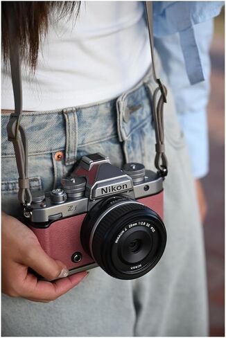 Nikon Zf Mirrorless Camera with 24.5MP Full Frame Sensor 4K UHD 30FPS Vari Angle Touchscreen OLED Viewfinder Dual Card Slot (Silver and Mauve Pink) in Saudi Arabia