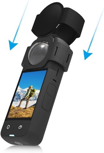 غطاء حماية لعدسة الجسم من السيليكون لـ Insta360 X3 (أسود) in Saudi Arabia