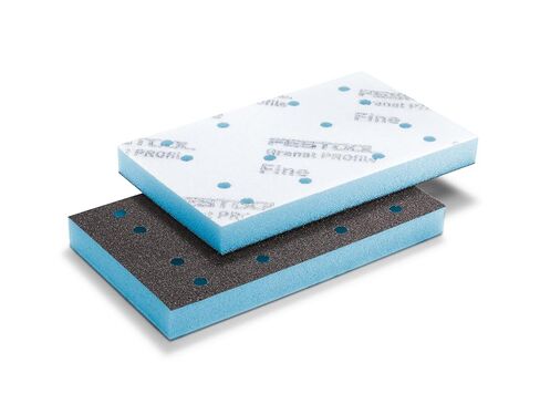 Festool 578801 Granat PRO Fine 80x133 mm Profile Sanding Sheets – 10 Pack | Flexible Foam Abrasive for Contours, Moldings & Curved Surfaces | Hook & Loop, 1/2" Foam Backing in Saudi Arabia
