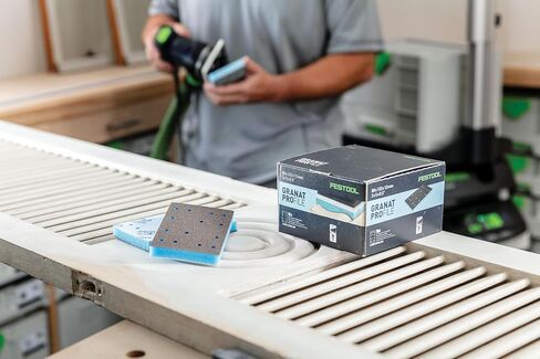 Festool 578801 Granat PRO Fine 80x133 mm Profile Sanding Sheets – 10 Pack | Flexible Foam Abrasive for Contours, Moldings & Curved Surfaces | Hook & Loop, 1/2" Foam Backing in Saudi Arabia