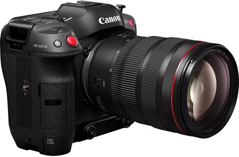 Canon EOS C70 Cinema Camera Kit | 4K Super 35mm Sensor with RF 24-70mm f/2.8 Lens | Professional Video Production Compact Cinema (4507C017) Adapter EF-EOS R + 64GB Card in Saudi Arabia