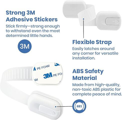 Baby Proofing Toilet Seat Locks Set - Toilet Lid Locks & Multi-Purpose Safety Locks - Easy Installation Child Locks Set with 3M Adhesive - No Tools Required (Pack of 2) in Saudi Arabia