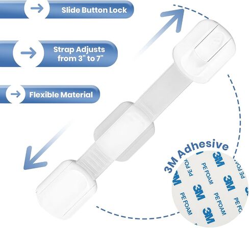 Baby Proofing Toilet Seat Locks Set - Toilet Lid Locks & Multi-Purpose Safety Locks - Easy Installation Child Locks Set with 3M Adhesive - No Tools Required (Pack of 2) in Saudi Arabia