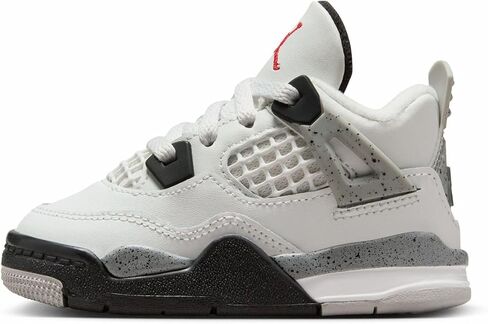 Air Jordan 4 Retro White Cement Infant Toddler Lifestyle Shoes (Black/Grey/Red/White) Size 7 in Saudi Arabia