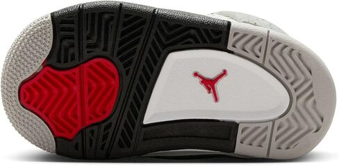 Air Jordan 4 Retro White Cement Infant Toddler Lifestyle Shoes (Black/Grey/Red/White) Size 7 in Saudi Arabia