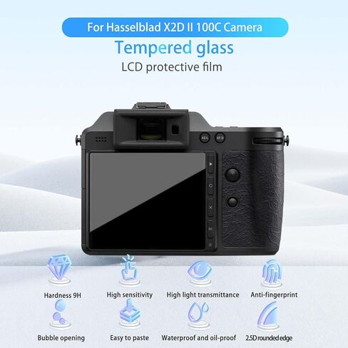 Screen Protector for Hasselblad X2D II 100C, HD Tempered Glass,9h Hardness,Scratch,Anti-Fingerprin,Tempered Glass Film Guard for Hasselblad X2D II 100C Camera[2 Pack] in Saudi Arabia